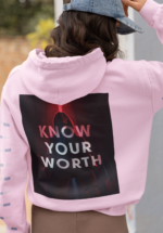 "Know Your Worth" Empowerment Graphic Premium Hoodie - Image 6