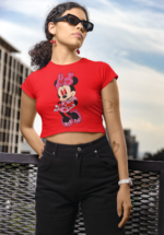 Iconic Cartoon Mouse Graphic Crop Top - Image 3