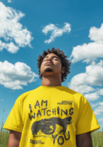 I Am Watching You Graphic Oversized T-Shirt for Men - Image 5