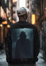 Shadow Hooded Graphic Sweatshirt for Men - Image 3