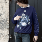 Retro Plumber Graphic Sweatshirt for Men