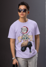 Demon Slayer Anime Graphic Oversized T-Shirt for Men - Image 4