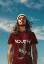 Youth Raven Graphic Oversized T-Shirt for Men - Image 5