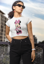 Iconic Cartoon Mouse Graphic Crop Top - Image 5