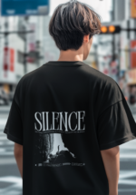 Silence Quote Oversize T-Shirt for Men