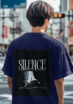 Silence Quote Oversize T-Shirt for Men - Image 4