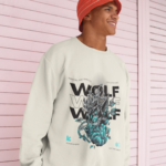 Wolf Neon Graphic Sweatshirt for Men
