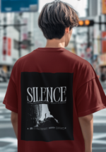 Silence Quote Oversize T-Shirt for Men - Image 5