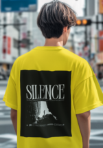 Silence Quote Oversize T-Shirt for Men - Image 6