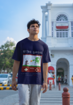 Retro Gaming Graphic Oversized T-Shirt for Men - Image 5