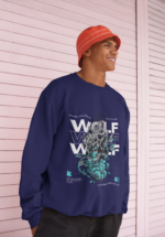 Wolf Neon Graphic Sweatshirt for Men - Image 5