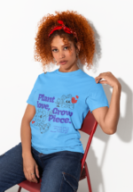 Plant Love Grow Peace Graphic T-Shirt for Women - Image 6
