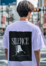 Silence Quote Oversize T-Shirt for Men - Image 7