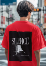Silence Quote Oversize T-Shirt for Men - Image 8