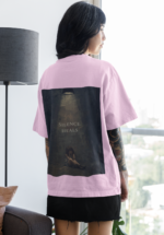 "Silence Heals" Moody Artistic Graphic Oversized Tee - Image 2
