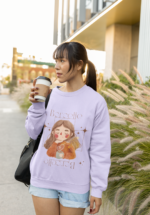 "Borcelle Cozy Coffee" Aesthetic Graphic Premium Sweatshirt - Image 2