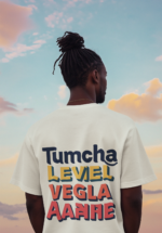 Tumcha Level Vegla Aahe Oversized T-Shirt - Image 2