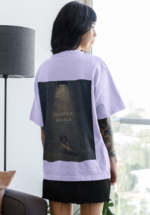 "Silence Heals" Moody Artistic Graphic Oversized Tee - Image 3