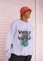 Wolf Neon Graphic Sweatshirt for Men - Image 4
