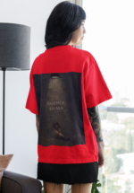 "Silence Heals" Moody Artistic Graphic Oversized Tee - Image 4