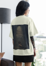 "Silence Heals" Moody Artistic Graphic Oversized Tee - Image 5