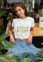 Meow Meow Graphic T-Shirt for Women - Image 6