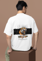 Oversize Tiger Back Print T-Shirt for Men - Image 3