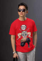Demon Slayer Anime Graphic Oversized T-Shirt for Men - Image 5