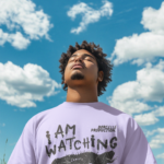 I Am Watching You Graphic Oversized T-Shirt for Men
