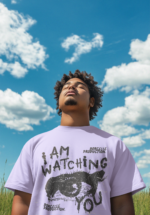 I Am Watching You Graphic Oversized T-Shirt for Men