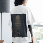 "Silence Heals" Moody Artistic Graphic Oversized Tee