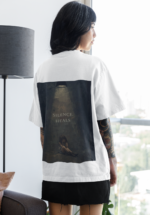 "Silence Heals" Moody Artistic Graphic Oversized Tee