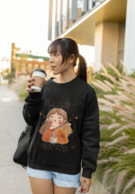 "Borcelle Cozy Coffee" Aesthetic Graphic Premium Sweatshirt - Image 4