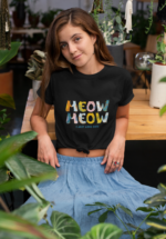 Meow Meow Graphic T-Shirt for Women