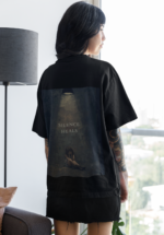 "Silence Heals" Moody Artistic Graphic Oversized Tee - Image 6