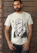 Men’s Anime Graphic T-Shirt – Minimal Streetwear Print - Image 2