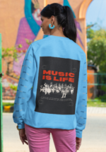 "Music Is Life" Vintage Orchestra Graphic Premium Sweatshirt - Image 4