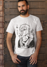 Men’s Anime Graphic T-Shirt – Minimal Streetwear Print - Image 3