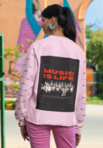 "Music Is Life" Vintage Orchestra Graphic Premium Sweatshirt - Image 5