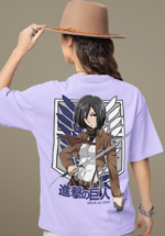 "Attack on Titan" Mikasa Ackerman Graphic Oversized Tee - Image 2