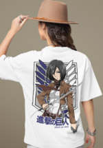 "Attack on Titan" Mikasa Ackerman Graphic Oversized Tee - Image 5