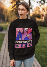"Everybody" Comic Pop-Art Graphic Premium Sweatshirt - Image 4
