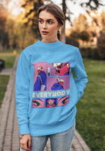 "Everybody" Comic Pop-Art Graphic Premium Sweatshirt