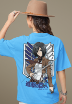 "Attack on Titan" Mikasa Ackerman Graphic Oversized Tee - Image 6