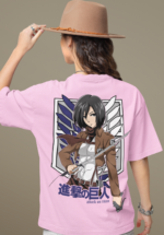 "Attack on Titan" Mikasa Ackerman Graphic Oversized Tee - Image 7