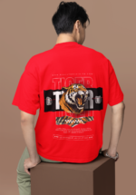 Oversize Tiger Back Print T-Shirt for Men - Image 5