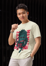 Urban Demon Graphic Oversized T-Shirt for Men - Image 3