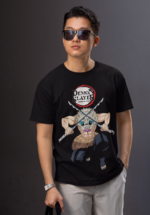 Demon Slayer Anime Graphic Oversized T-Shirt for Men - Image 7