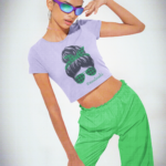 "#Nautanki" Messy Bun Graphic Crop Top
