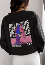 "Delicious" Urban Streetwear Graphic Premium Sweatshirt - Image 3